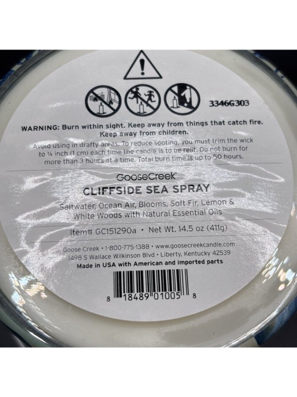 Goose Creek Cliff Side Sea Spray 3 Wick Jar Candle 14.5 oz Slat Water Ocean Air - Picture 12 of 15